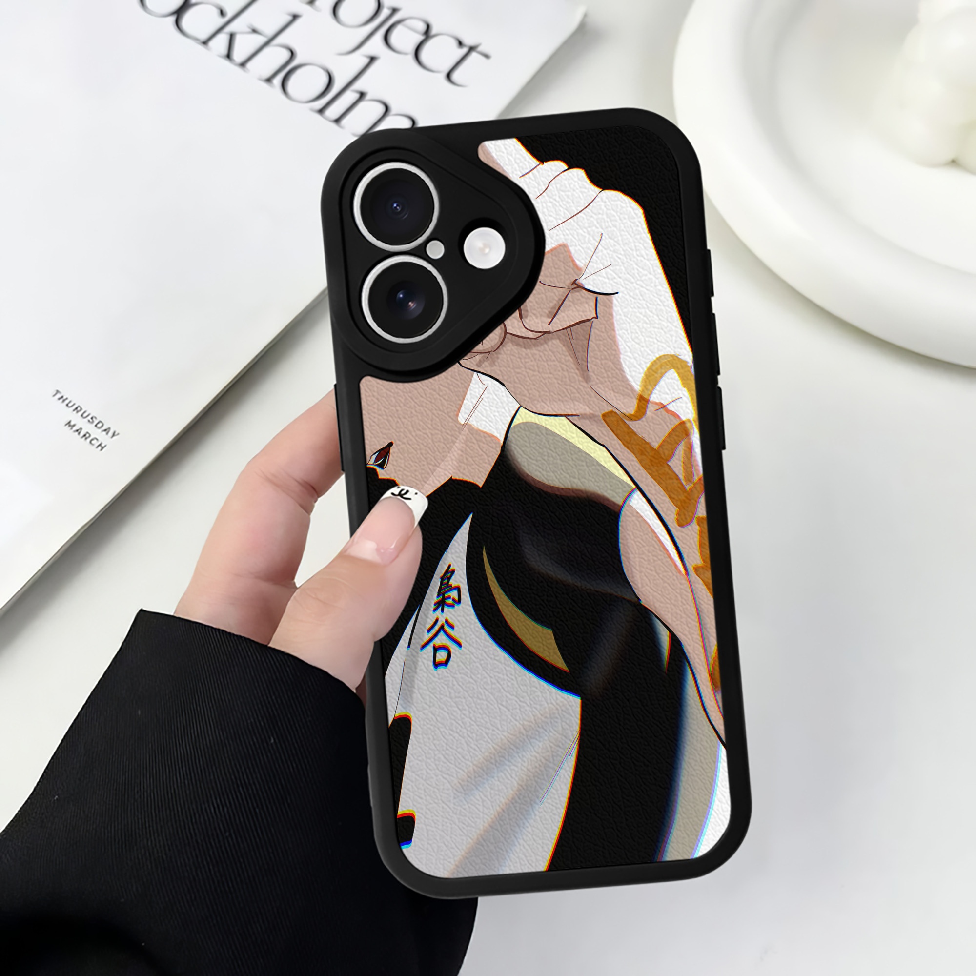（画像用） ハイキュー!! Haikyu!! 【iPhone 16シリーズ対応】シリコンスマホケース（レザー調） 材質：シリコン